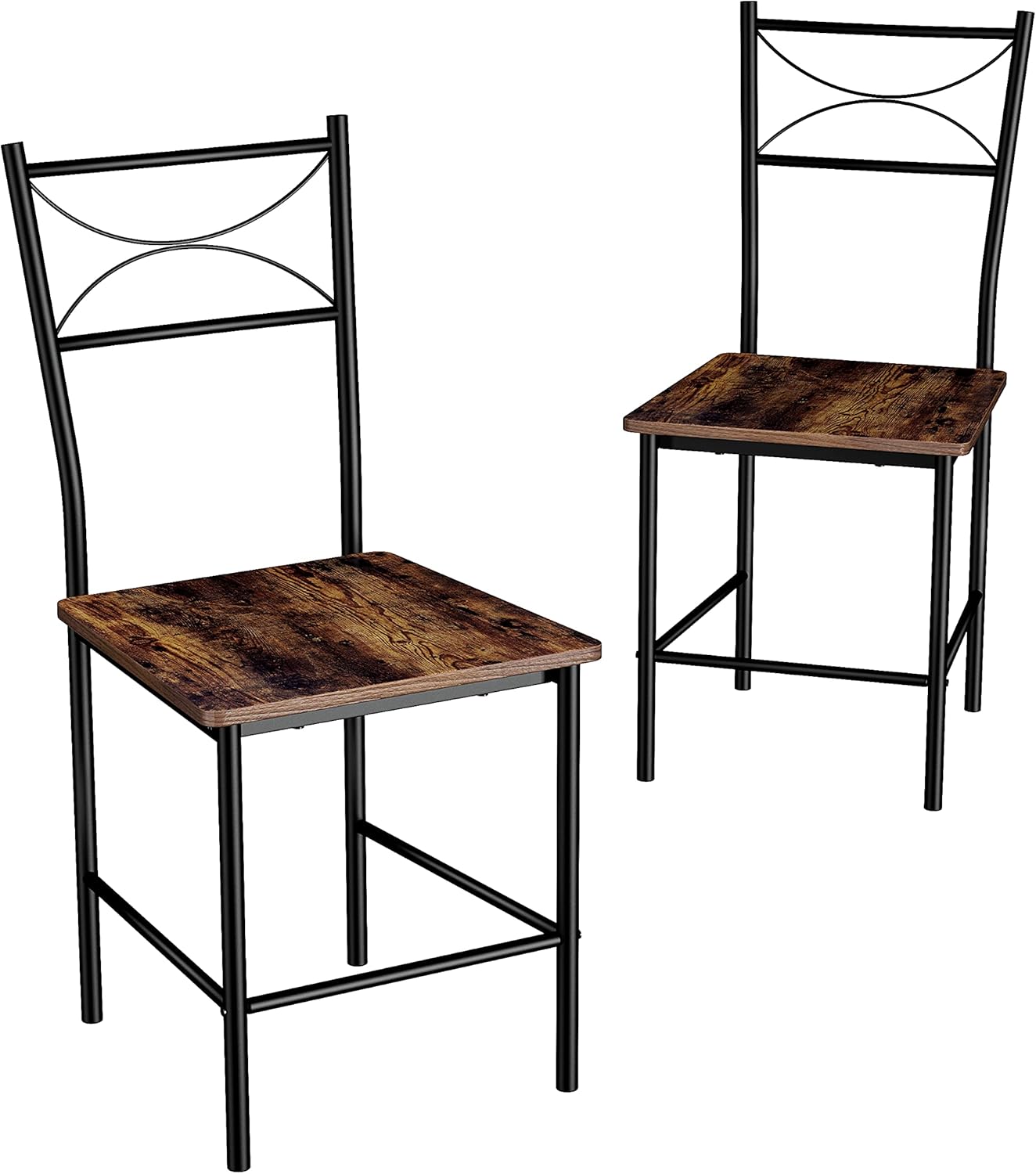 JOIN IRON 3-Piece Kitchen Dining Room Table Set for Small Spaces,Iron Wood Square Table with 2 Chairs for Kitchen Dining Room Furniture - Image 7